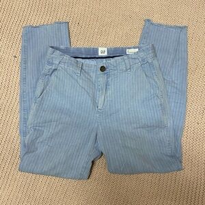 ✰ gap girlfriend chinco baby blue pinstriped ✰